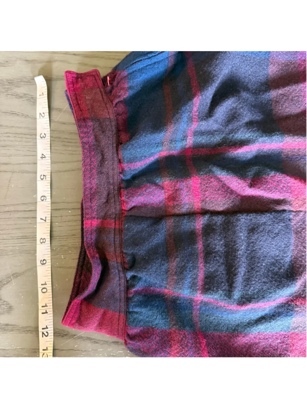 Vintage JH Collectibles 100% Wool Plaid Skirt Suit 2 Piece Jacket Burgundy